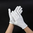 thumbnail image 3 of White Cotton Gloves, Heavy Duty Work Glove for Men and Women, 3.35x7.68 inch, 1 Pair, 3 of 8