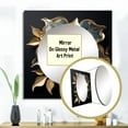 thumbnail image 3 of Designart "Gilded Lily Blossom Glamour On Black" Lily Square Mirror For Wall Decor - Large Gold Square Printed Wall Mirror Art - Square Modern Mirror - Wall Mounted Square Large Mirror, 3 of 5