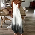 thumbnail image 2 of Women's Summer Dress 2025 Spaghetti Strap Sleeveless Print V Neck Casual Sundress With Pockets Black, 2 of 5