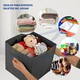 thumbnail image 3 of Set de 8 Cubos Organizadores Grandes de 28 x 28 cm, Caja de Tela Multiusos, Diseño Plegable, Almacenamiento de Objetos, Ideal para Ropa, Juguetes, Usalo en Clóset, Armarios y Estanterías, 3 of 8