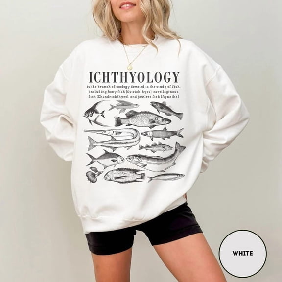 Fish Sweatshirt, Sealife Sweatshirt Ocean Nature Sweatshirt - Sizes S-5XL ,Art Print JSC