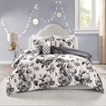 thumbnail image 3 of Intelligent Design Ensemble de Couette Imprimé Floral Noir/blanc Simple/Simple TG, 3 of 4