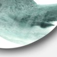 thumbnail image 2 of Designart 'Gouache Green on Gray II' Geometric Metal Circle Wall Art, 2 of 3