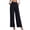 Black Pant, variant on Wide Leg Pants Woman High Waisted Trousers Waffle Knit Palazzo Pants Loose Fit Long Business Casual Pant with Pockets Black Pant M