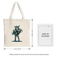 thumbnail image 3 of Cartoon Character Tote Bag - Blue Hair Pointed Ears Stylish Outfit - Perfect for Shopping Travel & Parties - Reusable Canvas Design, 3 of 4