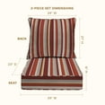 thumbnail image 5 of Stripe Brick Deep Seating Cushion Set, 5 of 8