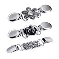 thumbnail image 3 of MasteelfCA 3Pcs Sweater Shawl Clips Cardigan Clips Sweater Buckles Decorative Sweater Clips, 3 of 7