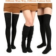 thumbnail image 2 of QIANJIA Women Thigh High Socks Extra Long Cotton Knit Warm Thick Tall Long Boot Stockings Leg Warmers, 2 of 6