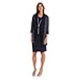 thumbnail image 3 of R&M Richards Ensemble Robe Veste à Paillettes Longueur Genou pour Femmes, Marine, 8, 3 of 3
