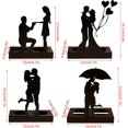thumbnail image 3 of Adorno de candelabro con escultura de hierro hecho a mano, estatua romántica de pareja para aniversarios, decoración de bodas, regalos de aniversario para parejas, besos, 3 of 5