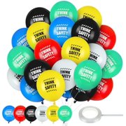 60 Pcs National Safety Month Balloon 12 Inch Latex Construction 6 Style Reminder Balloons for Safety Decorations for Workplace and Fairs Reminders Celebration Decoration$$Electronics Accessories