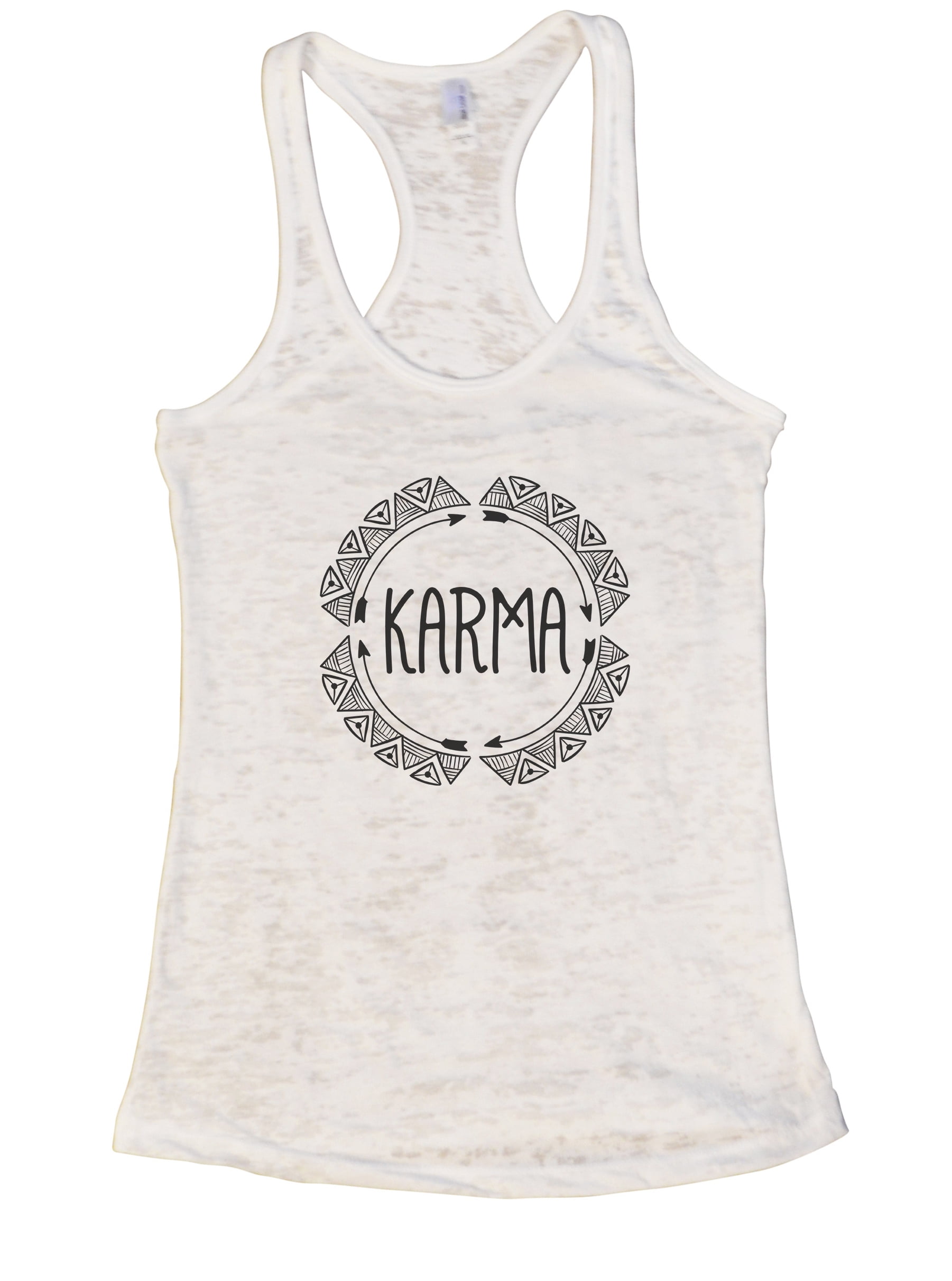 Funny Threadz - Womens Karma Gym Burnout Tank Top Yoga Shirt Funny ...