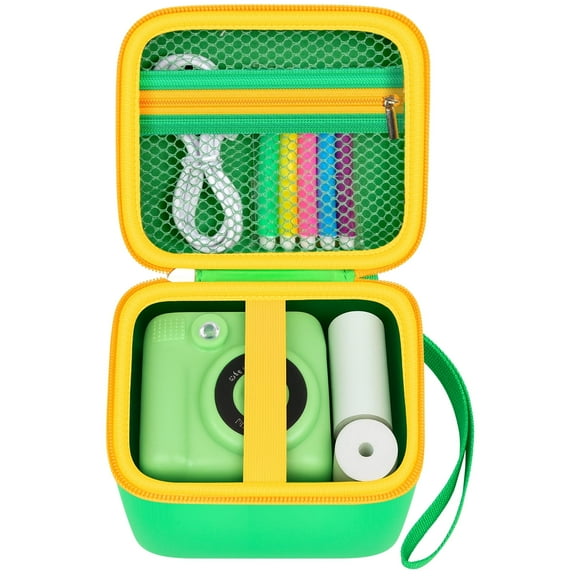 Kids Instant Print Camera Case for Dafotil for Careenoah for Aasonida , Toddler Digital Prints Paper Storage Bag-Grass Green （Box Only)