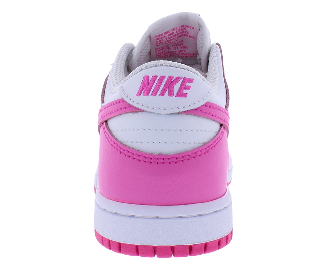 Little Kid's Nike Dunk Low White/Laser Fuchsia (FB9108 102) - 2.5