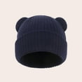 thumbnail image 6 of Toddler Hat Winter Knitted Hat With Bear Ear & Warm Lined - Thick Soft Yarn Cap,Warm Thermal for Cold Weather,Stylish Headwear for Outdoor Activities,Size:0-3 Years, 6 of 6