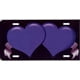 Coeurs Violets avec Plaque d'Immatriculation Ruban – image 2 sur 2