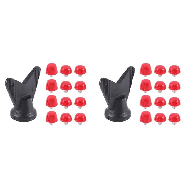 24 Uds. Clavos para Zapatos de Fútbol, Tacos para Botas de Fútbol, Tornillo Roscado M5, 7mm, 10mm, Pernos de Repuesto Antideslizantes, Color Rojo