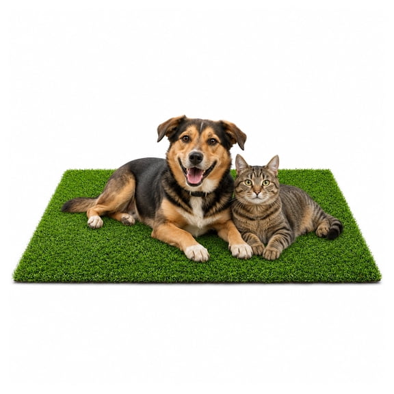 Artificial Grass Dog Mat, 47.3 x 31.5 in Fake Grass Turf Mat for Dogs Potty, Grass Pee Pads for Dogs, Pet Grass Outdoor Rug for Balcony, Patio and Porch