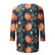 thumbnail image 5 of Fiudx Ofertas de La Semana Camiseta Holgada Estampada a La Moda para Mujer, Blusa con Mangas 3/4, Tops Informales con Cuello Redondo, 5 of 5