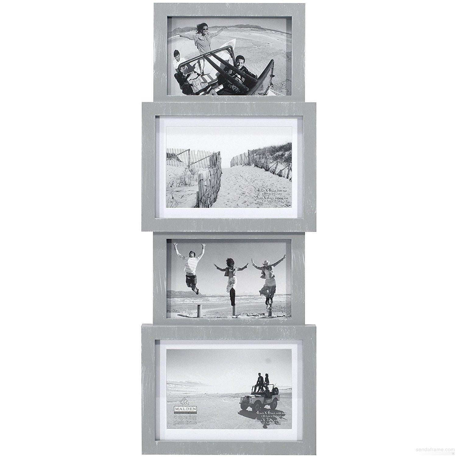 malden washed gray 4opening collage frame