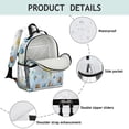 thumbnail image 4 of White Flower Butterfly Pattern Backpack for School,Cute School Bag,Schoolbag with Adjustable Shoulder Straps & Padded Back,15.25"x11.5"x5.25", 4 of 5