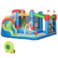 thumbnail image 4 of Outsunny 6-in-1 Large Inflatable Bounce House with Slide, Climbing Wall, Water Cannon, and More, Inflatable Water Slide for Kids with 2 Min. Inflation with Inflator, 4 of 9