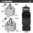 thumbnail image 3 of Travel Hanging Toiletry Bag with 4 Zipped Compartments Waterproof Makeup Accessories Spacious Cosmetic Bag Watercolor Snowman and Red Barn Large, 3 of 9