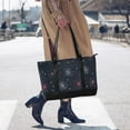 thumbnail image 4 of FORMRS Canvas Laptop Tote Bag for Women with 15.6" Computer Compartments Shoulder Handbag, Starry Night Pattern, 4 of 7