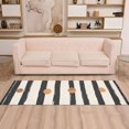 thumbnail image 2 of Yayeee Runner Rug for Bedroom 2'x6' Machine Washable Hallway Non Slip Mat, Black Abstract Stripes, 2 of 8