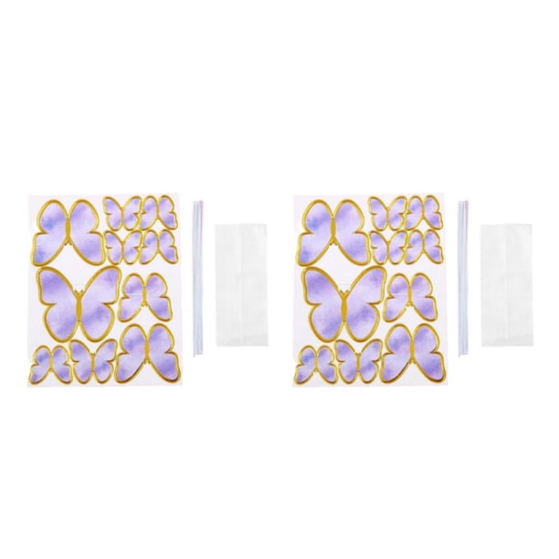 Bewildely 10 piezas de estampado de insectos para decoración de pasteles, decoración de fiesta para niñas, artesanías con forma de mariposas, Type4 NO4