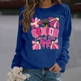 thumbnail image 2 of HUITKMM Womens Hoodie Women's Pullover Hoodie Letter Print Round Neck Top for Winter & Winter 2421 L, 2 of 7