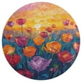 thumbnail image 3 of Vibe Blooming Tulips Round Rugs -Washable Non-Slip Small Round Area Rug Throw Soft Circle Rugs for Bedroom, Modern Print Indoor Carpet for Entryway Sofa Living Room, 3 of 6