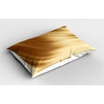 thumbnail image 2 of Ambesonne Tan Pillow Sham 2 Pack, Curved Wave Like, 26"x20", Cream Tan, 2 of 3