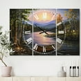 thumbnail image 3 of Designart 'Campfire Stories' Large Lake House Wall Clock, 3 of 3