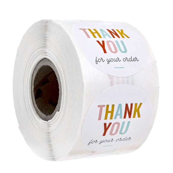1 rollo de pegatinas de agradecimiento para pequeñas empresas, pegatinas de sellado de bolsas, etiquetas adhesivas decorativas de regalo
