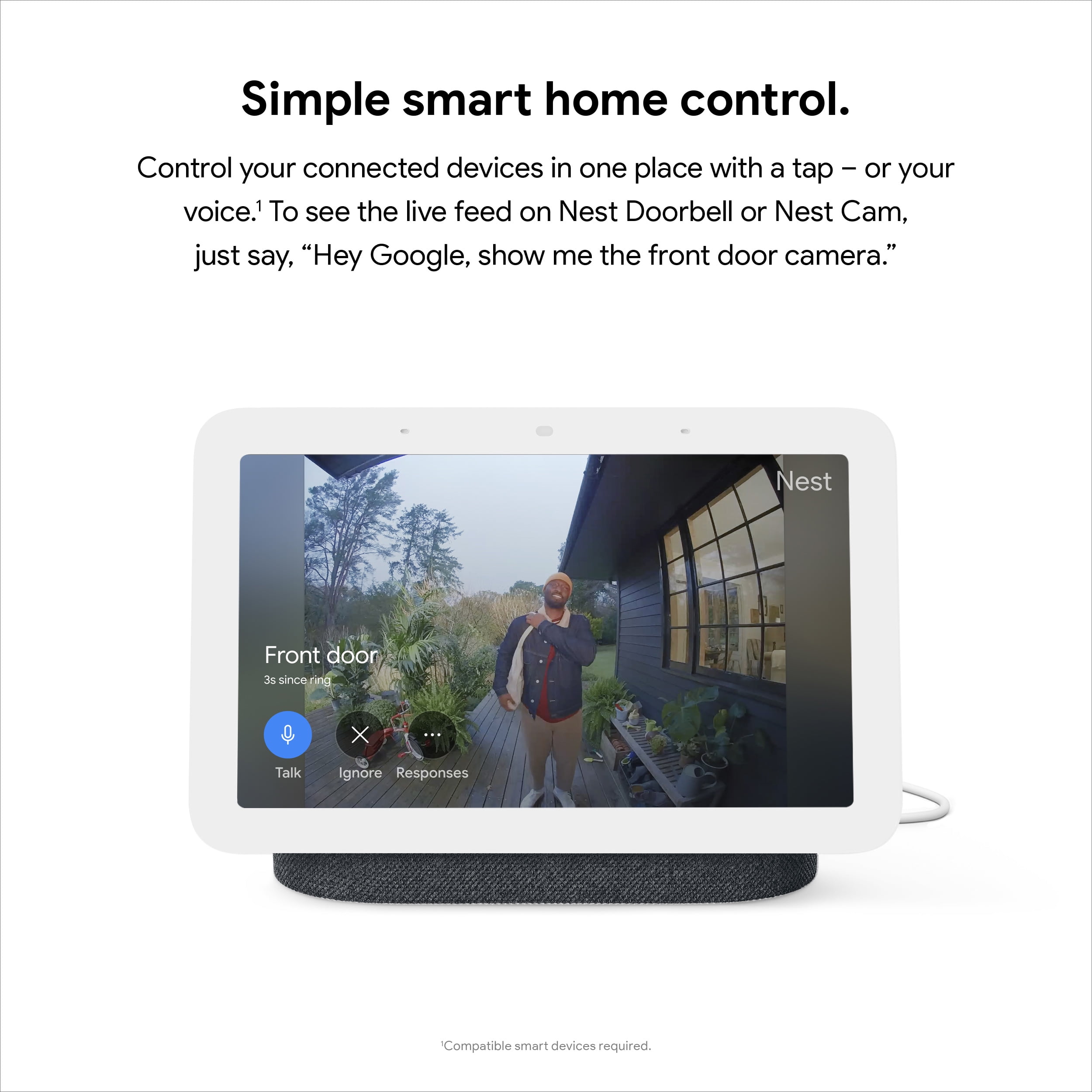 Google Nest Hub 2nd Gen - Smart Home Display with Google Assistant - Chalk  