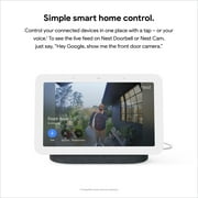 Google HUB 2nd Gen 7 in Smart Home Display with Google Assistant & Power adapter, Quick Start Guide, Privacy card, Safety and Booklet, Charcoal, 1 Pack