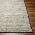thumbnail image 4 of Hauteloom Ayumu Boho Hand Woven Natural Fiber Wool Area Rug - Farmhouse Solid Color Bordered Carpet for Living Room, Bedroom, Dining Room - Gray, Charcoal, Cream - 9' x 12', 4 of 7