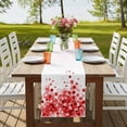 thumbnail image 4 of Table Runners 90 Inches Long Dress Scarves, Red Gradient Farmhouse Coffee/Dining/Kitchen Table Runner for Living Room, Abstract Polka Dots Vintage Modern Art 13x90 Inch, 4 of 9