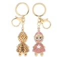 thumbnail image 4 of Keychain Ring, Decorative Alloy Snowman Rhinestone Metal Keychain  For Bag Buckles For Christmas Gift For Car Keychains, 4 of 8