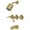 Polished Brass, variant on Kingston Brass KB8237NFL NuWave French Triple-Handle Tub and Shower Faucet, Brushed Brass