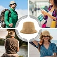 thumbnail image 5 of BadPiggies Bucket Hat for Men Women 100% Cotton Foldable Summer Travel Beach Outdoor Fishing Hat (Beige), 5 of 8