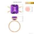 thumbnail image 5 of ANGARA Natural 5.3 Ct. Amethyst Solitaire Ring in 14K Rose Gold for Women (Ring Size: 4.5), 5 of 9