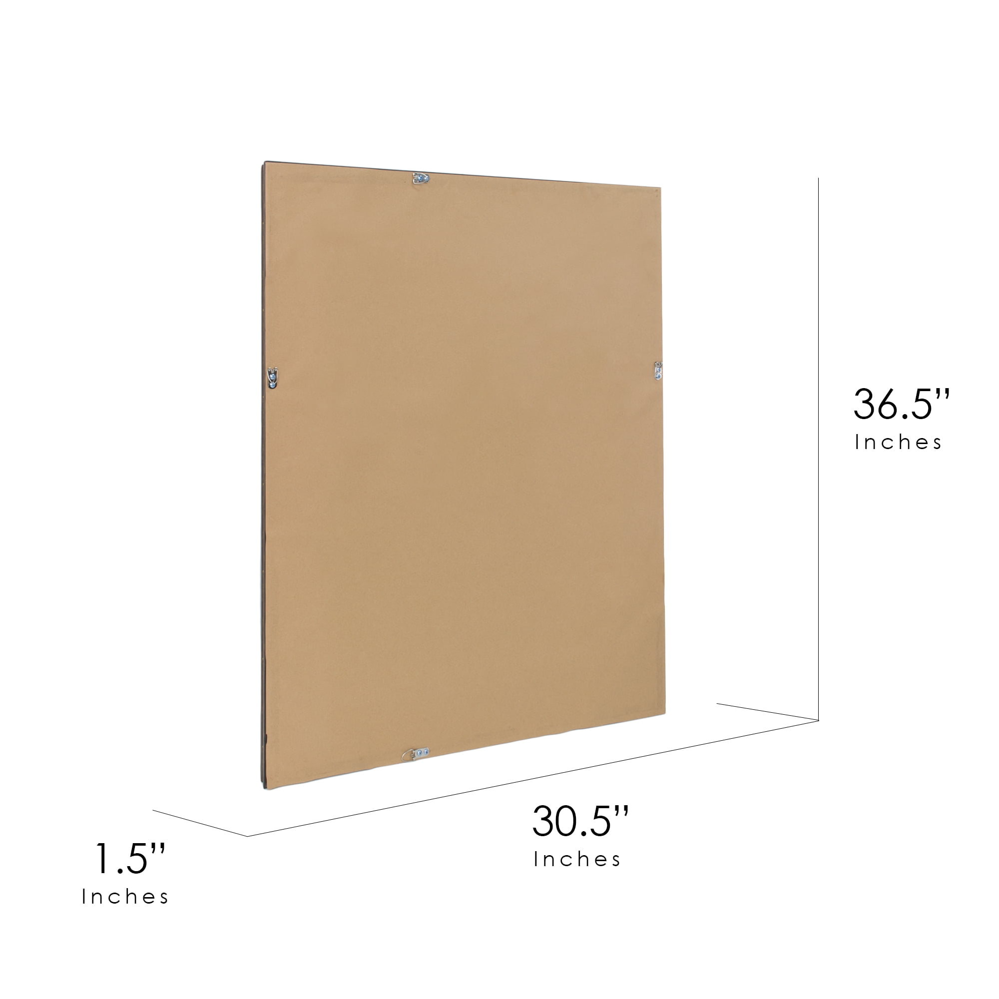 Head West Distressed Vanity Mirror - Embossed Copper Wall Mirror for Living Room & Bathroom - Beveled-Edge Polystyrene Frame with D-Ring Hangers for Vertical and Horizontal Mounting - 30" x 36"