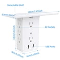 thumbnail image 4 of Estante De Pared Para Enchufes Cfmaster, Protector Contra Sobretensiones De 10 Puertos, Toma De Pared, 8 Extensores De Tomacorrientes Eléctricos Y 2 Puertos Usb De 2,4 A Con Estante Incorporado Extraí, 4 of 5