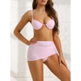 thumbnail image 2 of DARING DIVA Women's Underwire Spaghetti Straps Bikini Sets 3 Pieces L Light Pink, 2 of 6