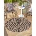 thumbnail image 3 of Unique Loom Outdoor Safari Collection Area Rug - Tsavo (4' 1" Round Natural/Ivory), 3 of 10
