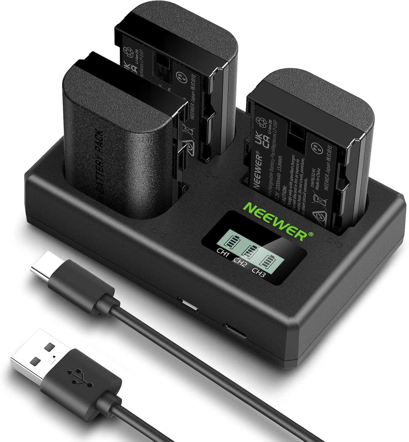 YANTONG Ensemble de Batterie et Chargeur de Remplacement pour LP-E6P/LP ...