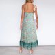 thumbnail image 1 of Vestido Estampado Floral Para Mujer, Vestido Cómodo Con Correa De Espagueti Sin Espalda De Verano Con Cuello En V, Dobladillo Con Volantes Para Fiestas YLSHRF Otros, 1 of 8