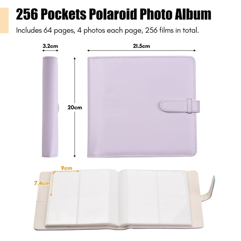 Large Black Leather Family Photo Album Book for 4x6 inch Picture, 600  Pockets, 14.5 x 13.5, Gifts for Boyfriend Girlfriend